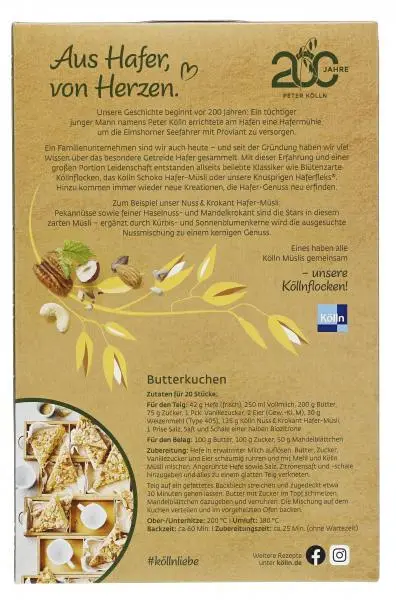 Cereais Kölln | Muesli Kölln com nozes e aveia crocante | Muesli Kölln | Musli Kölln | 17,6 onças no total - Image 3