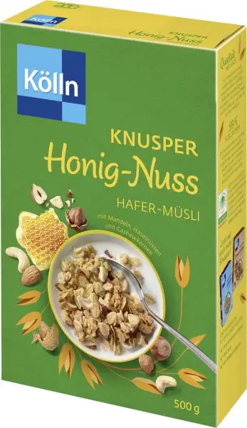 Kölln Cereal | Kölln Crispy Honey Nut Oat Muesli | Kölln Muesli | Kölln Musli | 17,6 onças no total
