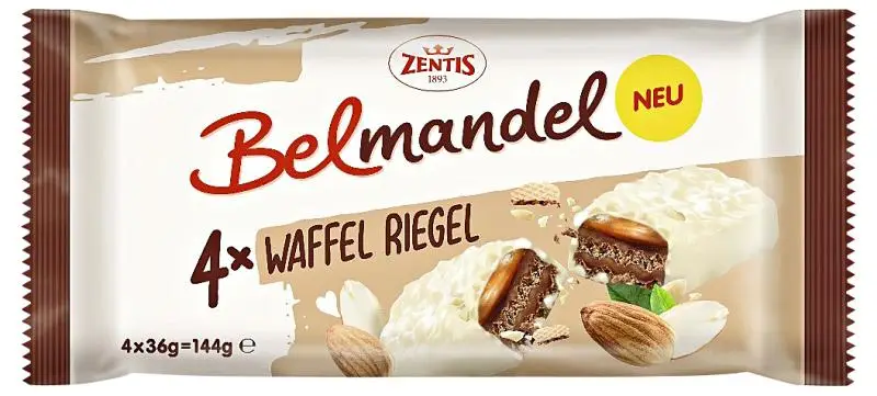 Zentis Marzipan | Zentis Belmond Wafer Bar | Marzipan Alemão | Zentis Marzipan Brot | 5 onças no total