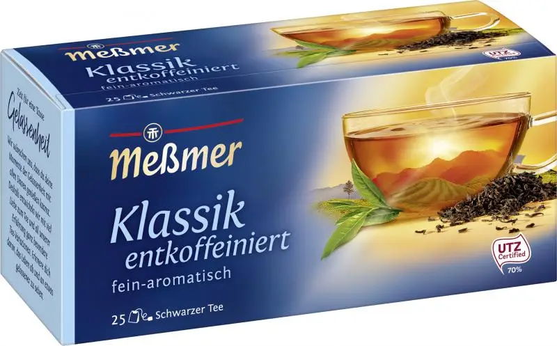 Chá Messmer Alemanha | Messmer Classic Descafeinado | Messmer Tee | Chá da Alemanha | 1,5 onças no total