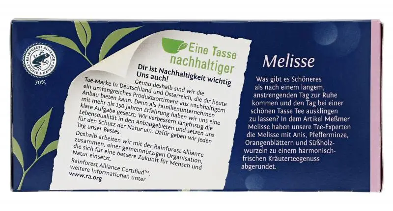 Messmer Tea Germany | Meßmer Tea Melissa Blend | Messmer Tee | Tea From Germany | 1,7 Ounce Total - Image 2