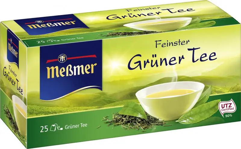 Chá Messmer Alemanha | Chá Verde Meßmer Finest | Messmer Tee | Chá da Alemanha | 1,5 onças no total