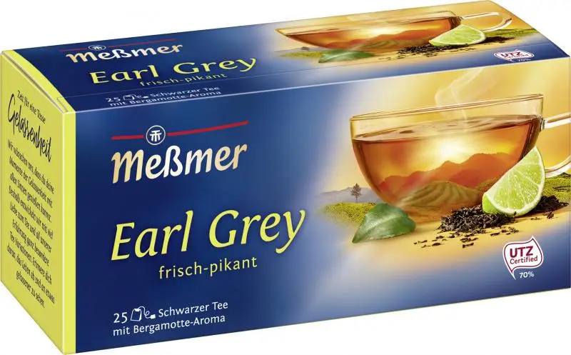 Chá Messmer Alemanha | Chá Messmer Earl Grey | Messmer Tee | Chá da Alemanha | 1,5 onças no total