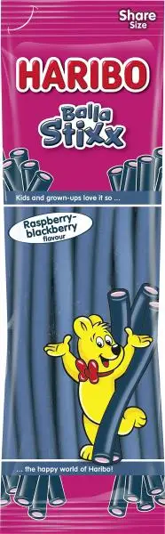 HARIBO Candy | HARIBO Balla Stixx Raspberries & Blackberries | HARIBO Gummies | HARIBO Gummi Candy | 7 Ounce Total