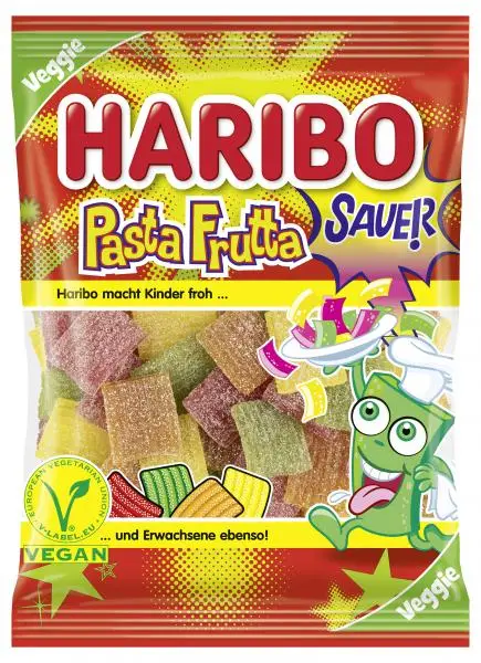 HARIBO Candy | HARIBO Pasta Frutta Sour | HARIBO Gummies | HARIBO Gummi Candy | 5,6 Ounce Total
