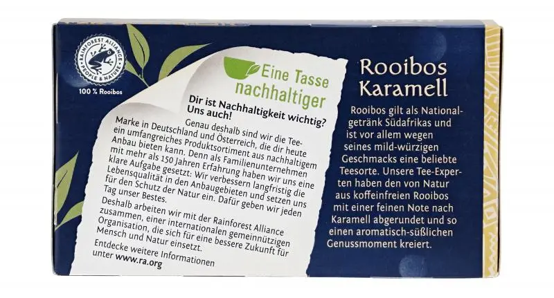 Chá Messmer Alemanha | Meßmer Rooibos Caramelo | Messmer Tee | Chá da Alemanha | 14,1 onças no total - Image 2