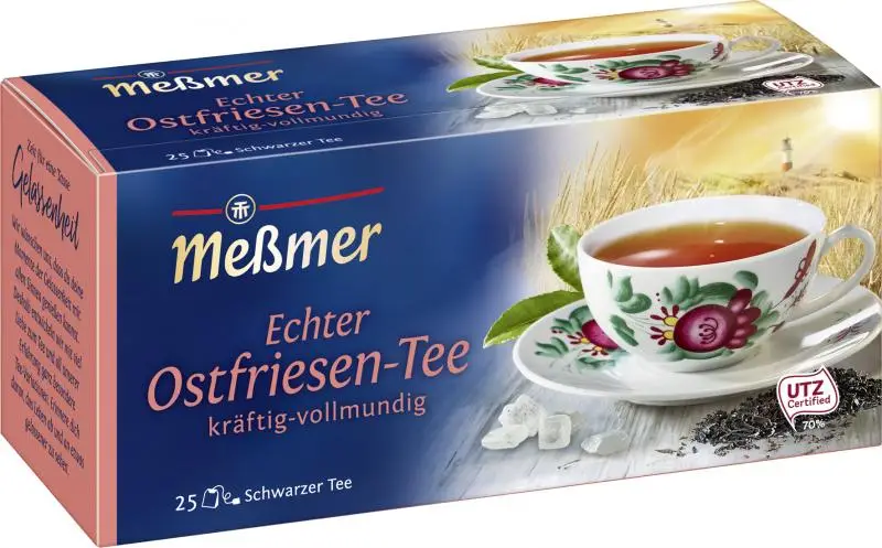 Chá Messmer Alemanha | Meßmer Genuine East Frisian Tea | Messmer Tee | Chá da Alemanha | 1,3 onças no total