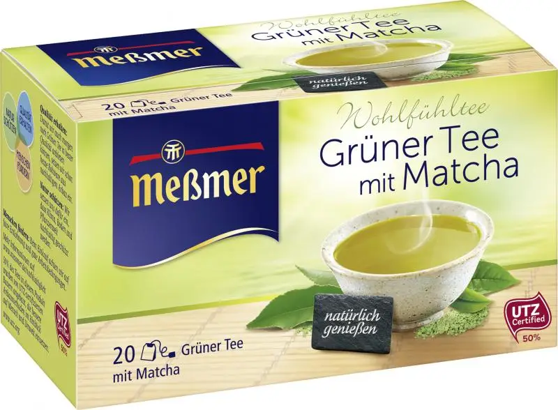 Chá Messmer Alemanha | Chá Meßmer Chá Verde Matcha | Messmer Tee | Chá da Alemanha | 1 onça no total