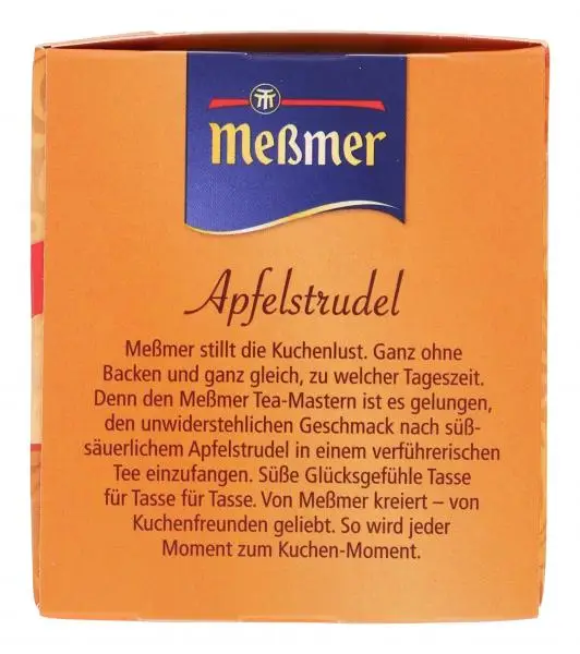Chá Messmer Alemanha | Strudel de Maçã Meßmer | Messmer Tee | Chá da Alemanha | 1,4 onças no total - Image 2