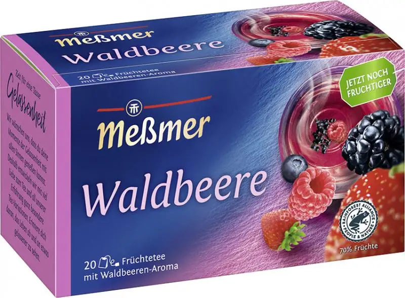 Chá Messmer Alemanha | Messmer Wild Berry | Messmer Tee | Chá da Alemanha | 1,4 onças no total