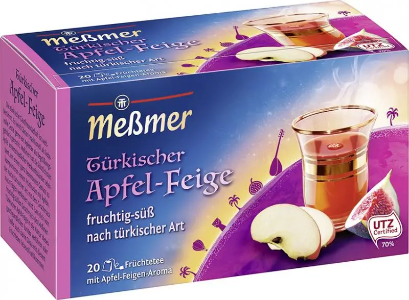 Chá Messmer Alemanha | Chá Messmer Maçã Turca e Figo | Messmer Tee | Chá da Alemanha | 1,7 onças no total