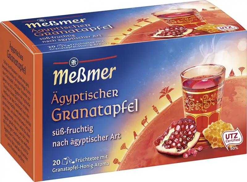 Chá Messmer Alemanha | Messmer Romã Egípcia | Messmer Tee | Chá da Alemanha | 1,7 onças no total
