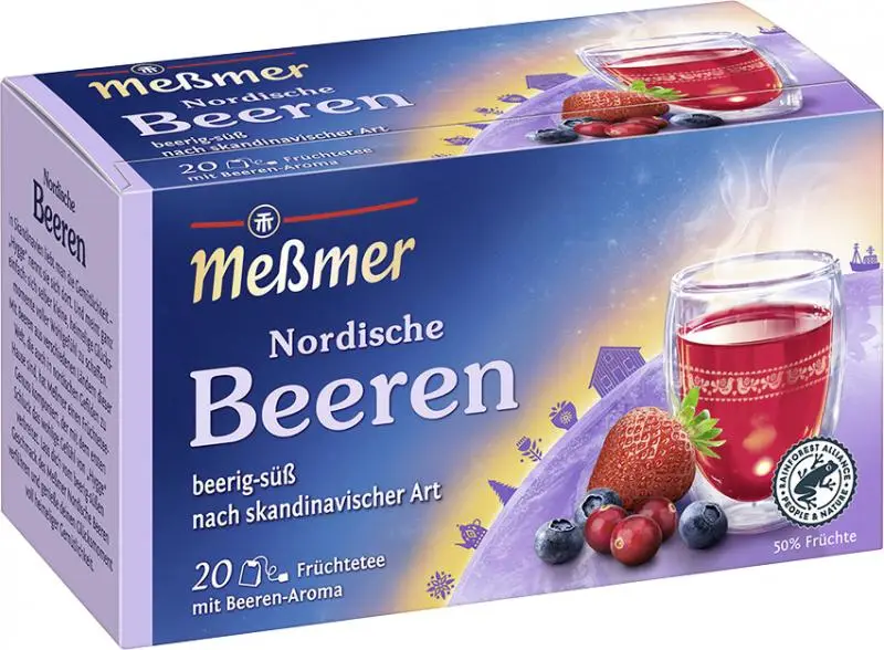 Chá Messmer Alemanha | Messmer Nordic Berries | Messmer Tee | Chá da Alemanha | 1,7 onças no total