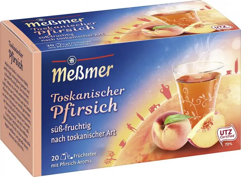 Chá Messmer Alemanha | Messmer Siena Tuscan Peach | Messmer Tee | Chá da Alemanha | 1,7 onças no total