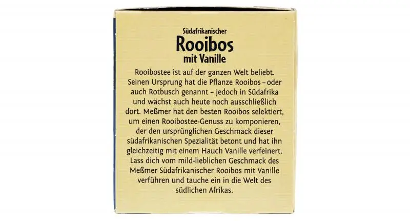 Chá Messmer Alemanha | Chá Meßmer Rooibos Sul-Africano com Baunilha | Messmer Tee | Chá da Alemanha | 1,4 onças no total - Image 4