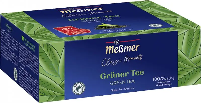 Chá Messmer Alemanha | Chá Meßmer Profiline Chá Verde | Messmer Tee | Chá da Alemanha | 6,1 onças no total