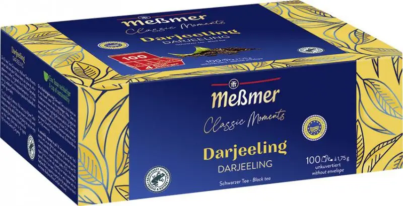 Chá Messmer Alemanha | Chá Messmer Profiline Darjeeling | Messmer Tee | Chá da Alemanha | 6,1 onças no total