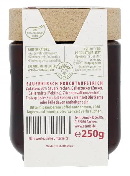 Maçapão Zentis | Zentis Naturrein Classic com pedaços de cereja ácida | Maçapão alemão | Pão de maçapão Zentis | 250 g no total - Image 2