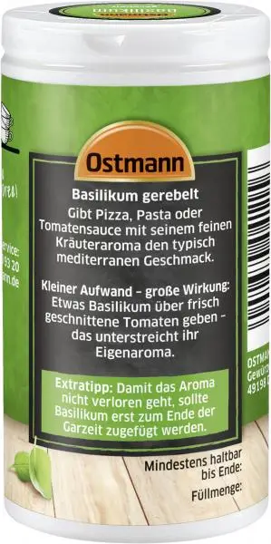Temperos Ostmann | Manjericão Ostmann | Especiarias Ostmann | Ostmann Gewürze | 0,4 onças no total - Image 2