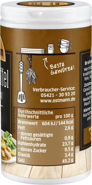 Temperos Ostmann | Mistura de temperos para batatas fritas Ostmann clássica | Especiarias Ostmann | Ostmann Gewürze | 2,1 onças no total - Image 2
