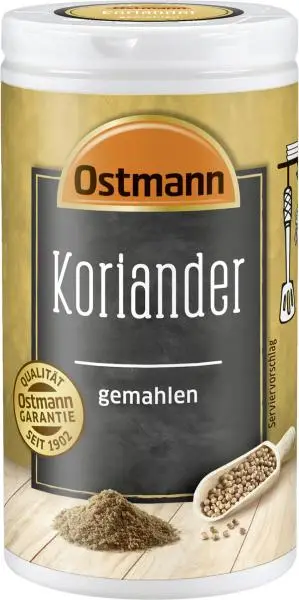 Temperos Ostmann | Coentro moído Ostmann | Especiarias Ostmann | Ostmann Gewürze | 22 g no total