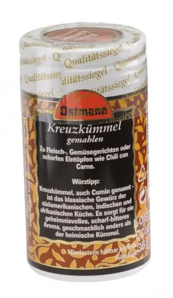 Temperos Ostmann | Cominho Moído Ostmann | Especiarias Ostmann | Ostmann Gewürze | 34 g no total - Image 2
