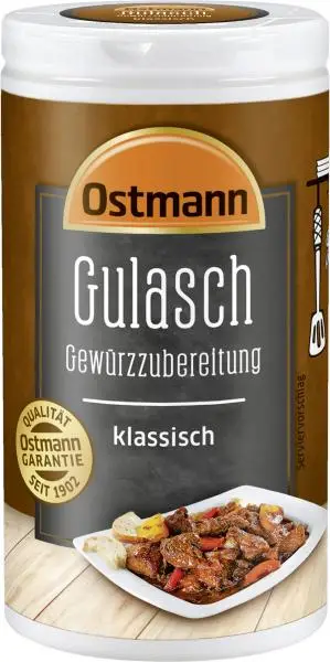 Temperos Ostmann | Tempero para goulash húngaro Ostmann | Especiarias Ostmann | Ostmann Gewürze | 34 g no total