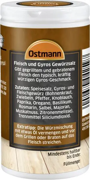 Temperos Ostmann | Tempero para carne e gyros Ostmann | Especiarias Ostmann | Ostmann Gewürze | 1,7 onças no total - Image 2