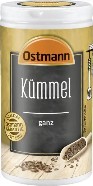 Temperos Ostmann | Cominho inteiro Ostmann | Especiarias Ostmann | Ostmann Gewürze | 1,2 onças no total