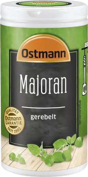 Temperos Ostmann | Manjerona moída Ostmann | Especiarias Ostmann | Ostmann Gewürze | 0,2 onças no total