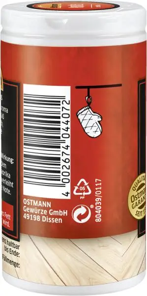 Temperos Ostmann | Páprica Doce Ostmann | Especiarias Ostmann | Ostmann Gewürze | 34 g no total - Image 3