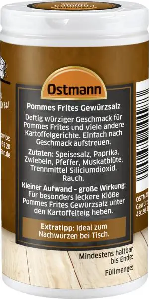 Temperos Ostmann | Tempero para batatas fritas Ostmann | Especiarias Ostmann | Ostmann Gewürze | 2,4 onças no total - Image 2