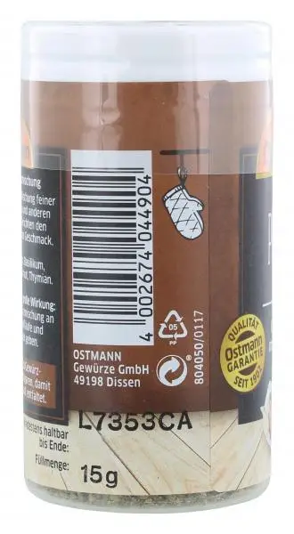 Temperos Ostmann | Mistura de especiarias para pizza Ostmann | Especiarias Ostmann | Ostmann Gewürze | 0,5 onças no total - Image 4
