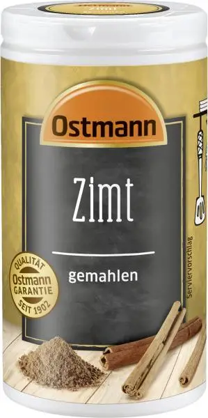 Temperos Ostmann | Canela em pó Ostmann | Especiarias Ostmann | Ostmann Gewürze | 1 onça no total