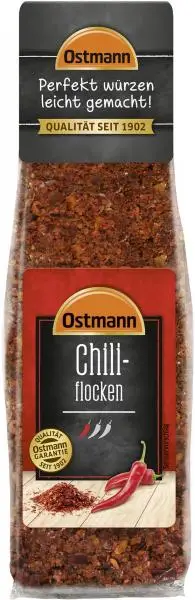 Temperos Ostmann | Flocos de malagueta Ostmann | Especiarias Ostmann | Ostmann Gewürze | 1,5 onças no total