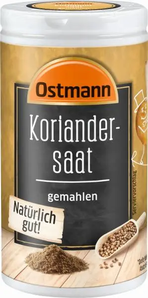 Temperos Ostmann | Sementes de coentro moídas Ostmann | Especiarias Ostmann | Ostmann Gewürze | 1,7 onças no total