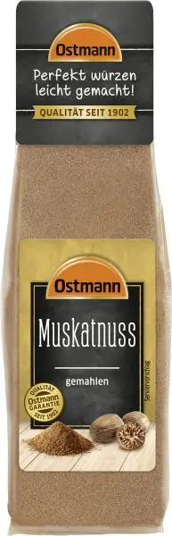 Temperos Ostmann | Noz-moscada moída Ostmann | Especiarias Ostmann | Ostmann Gewürze | 1,7 onças no total