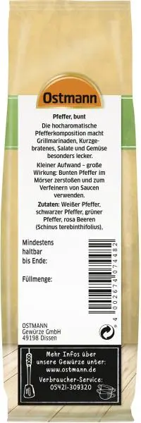 Ostmann Seasonings | Ostmann Multicolored Pepper Spice Mixture Whole | Ostmann Spices | Ostmann Gewürze | 2,4 Ounce Total - Image 2