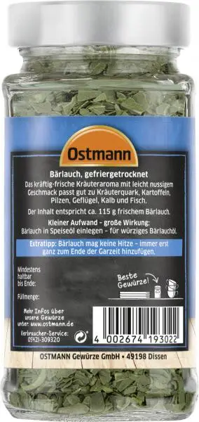 Temperos Ostmann | Alho Liofilizado Ostmann Bear'S | Especiarias Ostmann | Ostmann Gewürze | 0,3 onças no total - Image 2