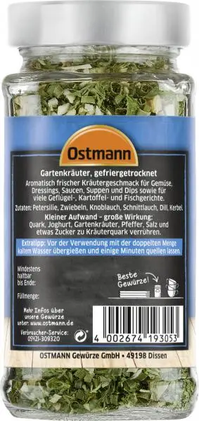 Assaisonnements Ostmann | Herbes aromatiques Ostmann lyophilisées | Épices Ostmann | Ostmann Gewürze | 0,7 once au total – Image 2