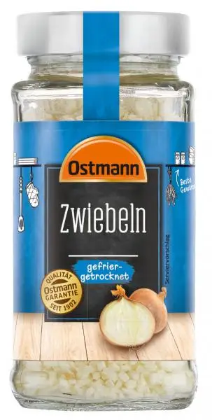 Temperos Ostmann | Cebolas liofilizadas Ostmann | Especiarias Ostmann | Ostmann Gewürze | 22 g no total