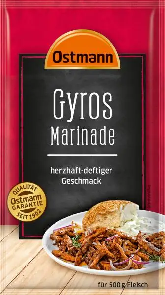 Temperos Ostmann | Marinada Fix & Ready Gyros Ostmann | Especiarias Ostmann | Ostmann Gewürze | 2,6 onças no total