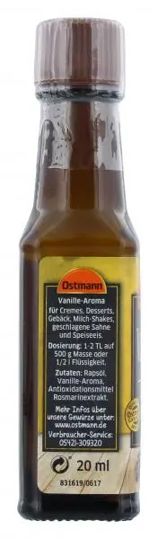 Temperos Ostmann | Aroma de baunilha Ostmann | Especiarias Ostmann | Ostmann Gewürze | 0,7 onças no total - Image 3