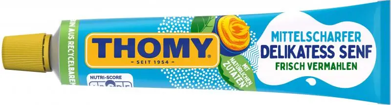 Molho Thomy | Mostarda Thomy Delikatess Medium Hot | Molho Alemão | Molho Alemão Thomy | 3,5 onças no total