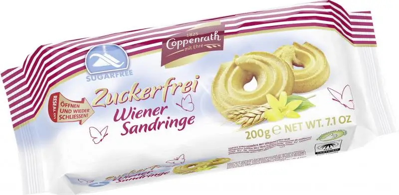 Biscuits Coppenrath | Anneaux viennois sans sucre Coppenrath | Biscuits Coppenrath | Biscuits allemands d'Allemagne | 7 onces au total