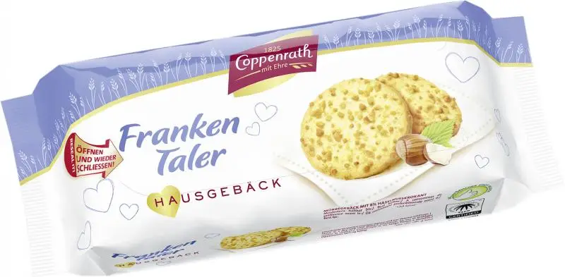 Biscoitos Coppenrath | Coppenrath Franconia Thaler | Biscoitos Coppenrath | Biscoitos alemães da Alemanha | 7 onças no total