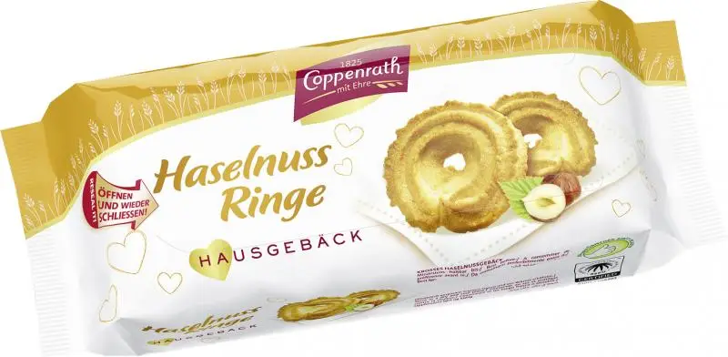 Biscoitos Coppenrath | Anéis de Avelã Coppenrath | Biscoitos Coppenrath | Biscoitos Alemães da Alemanha | 7 onças no total