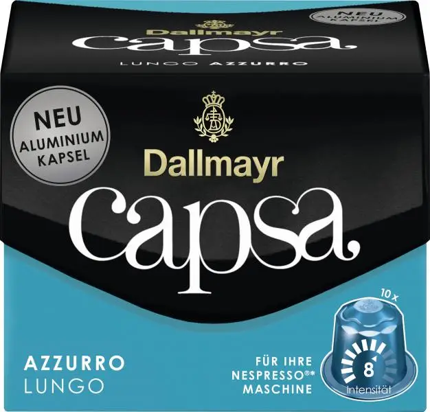 Dallmayr Coffee | Dallmayr Capsa Lungo Azzurro | Dallmayr Kaffee | German Coffee | 1,9 Ounce Total