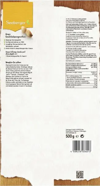 Seeberger Nuts | Seeberger Peanuts Jumbo | Seeberger Food | German Nuts | 17,6 Ounce Total - Image 2