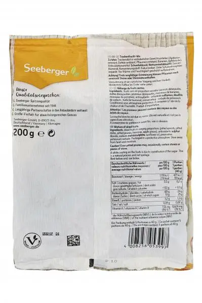 Frutos secos Seeberger | Seeberger Balance Fruits | Seeberger Food | Frutos secos alemanes | 7 onzas en total - Imagen 2